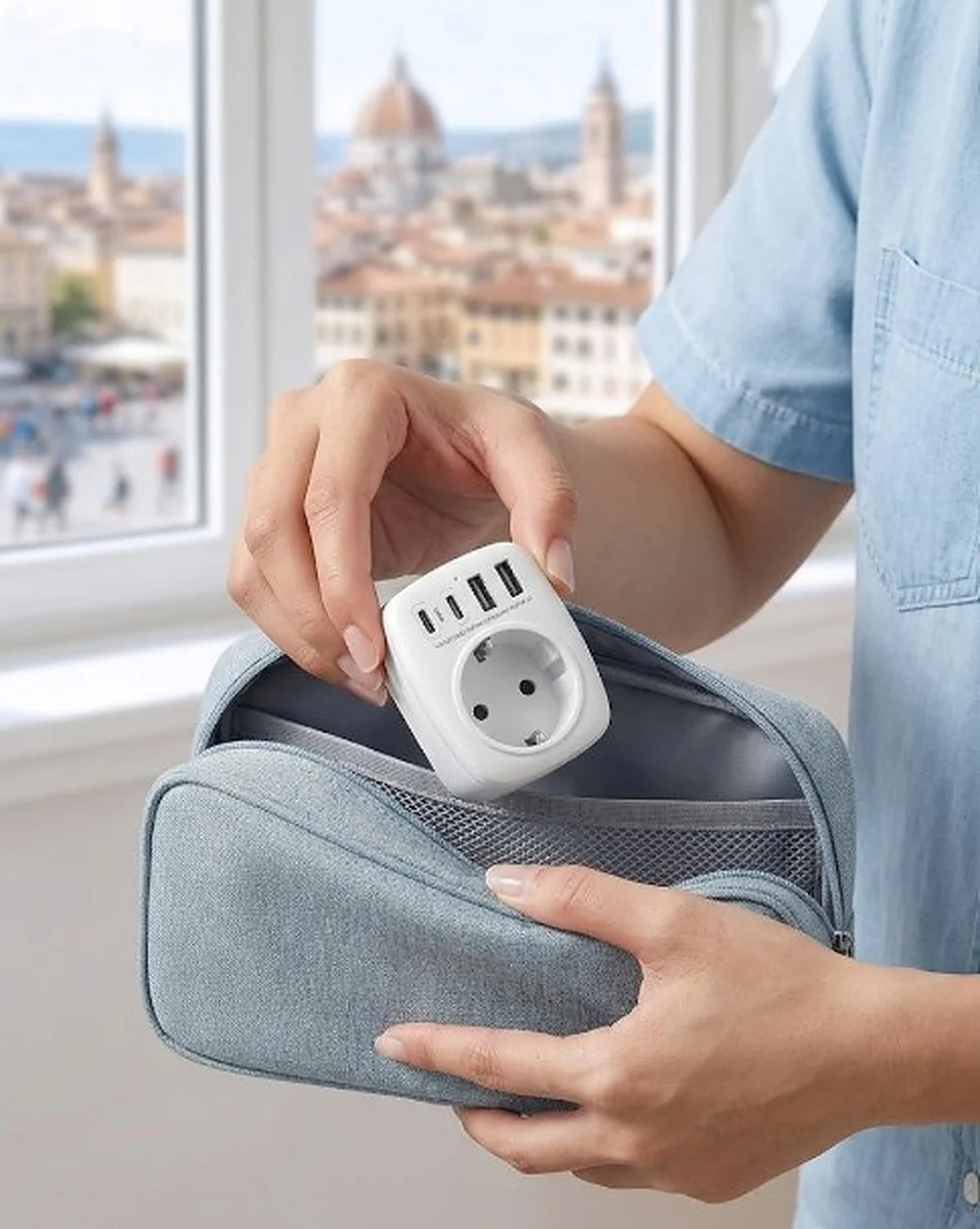 Si viajas a menudo, hazte con unos de estos adaptadores universales para cargar móviles, tablets y portátiles donde quiera que estés