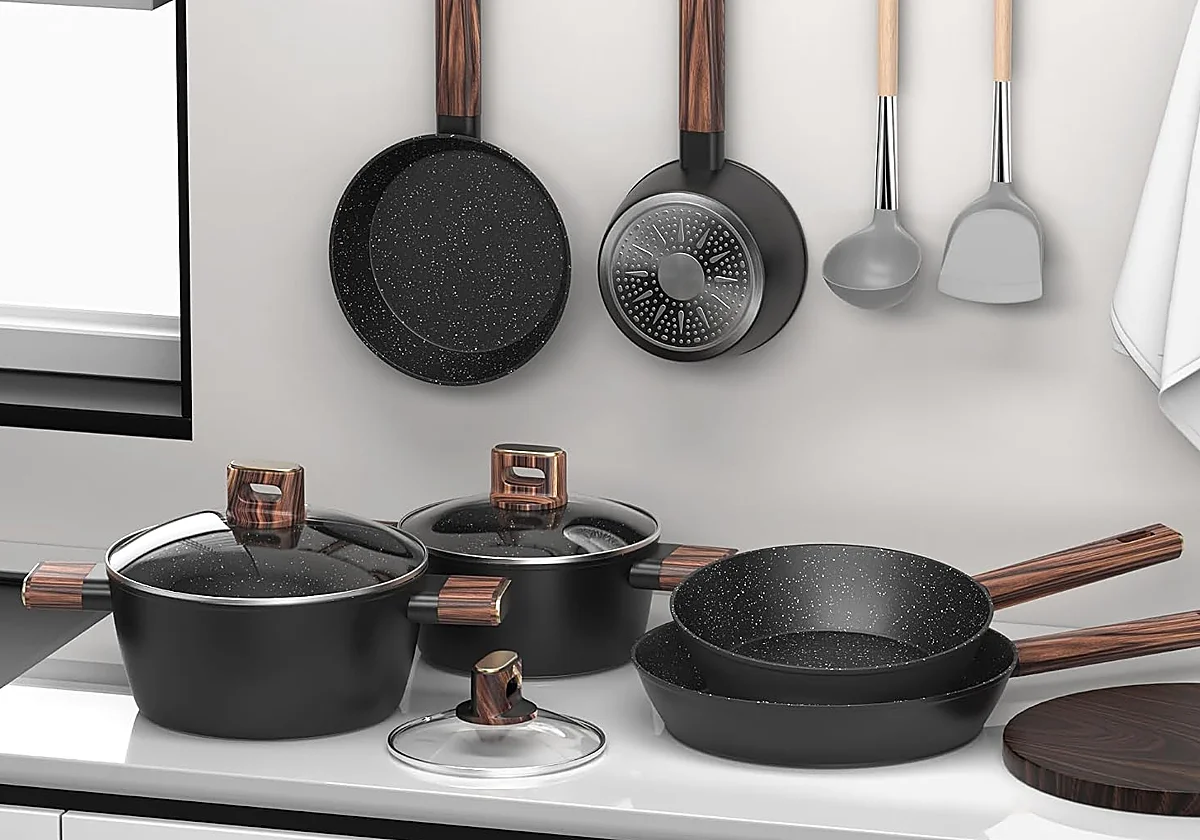 Renueva tu cocina con estos sets de ollas y sartenes de inducción de distintos tamaños