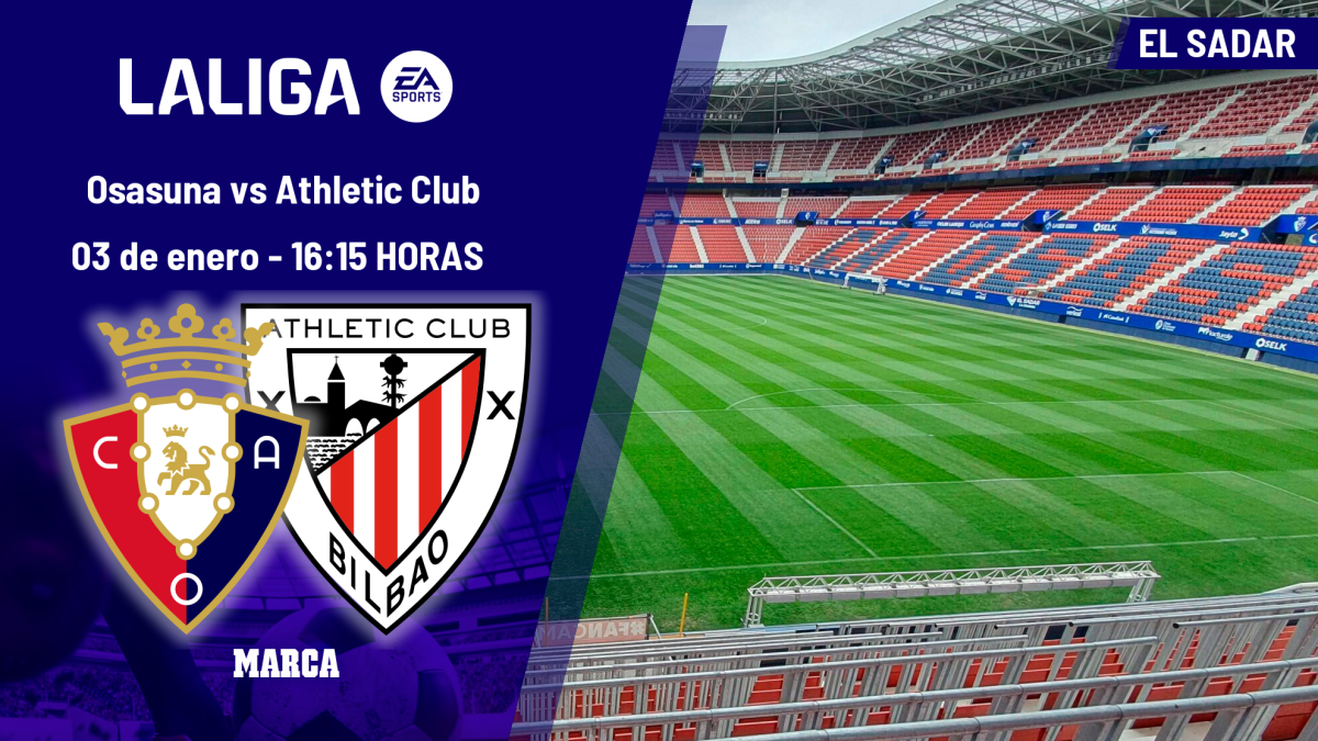 Osasuna - Athletic Club: horario, dónde ver hoy en TV y canal del partido de LaLiga EA Sports