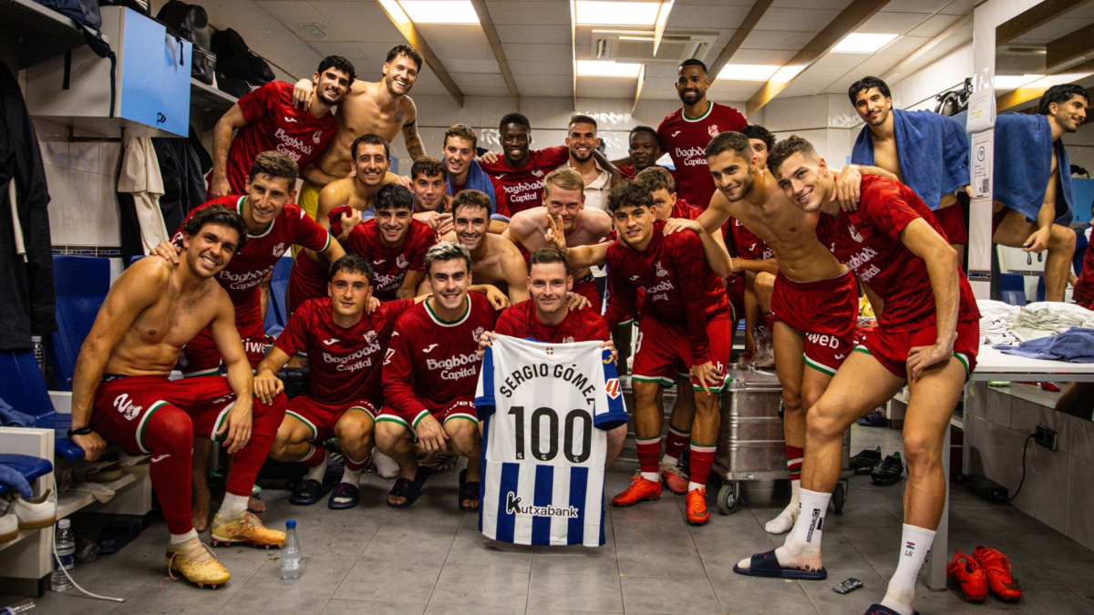 Sergio Gómez: "Ojalá tras el 100 lleguen muchos más partidos y victorias"