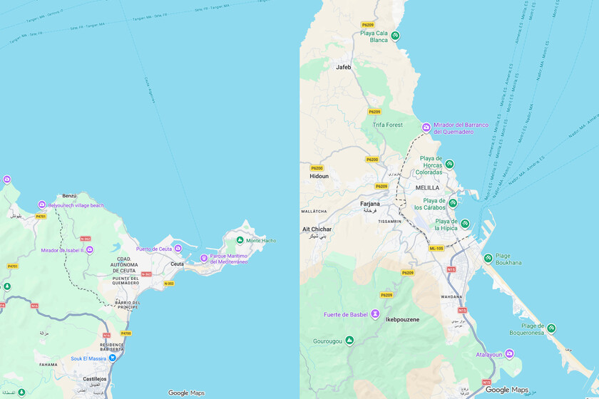 Además de Marruecos, hay alguien que no reconoce a Ceuta y Melilla como 100% españolas: Google