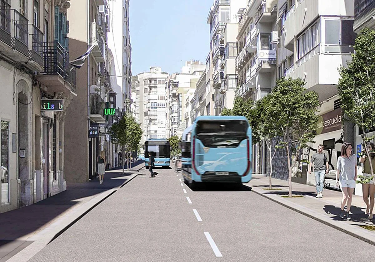Así quedará la calle Victoria tras su reforma integral: más acera y viales y fuera aparcamientos