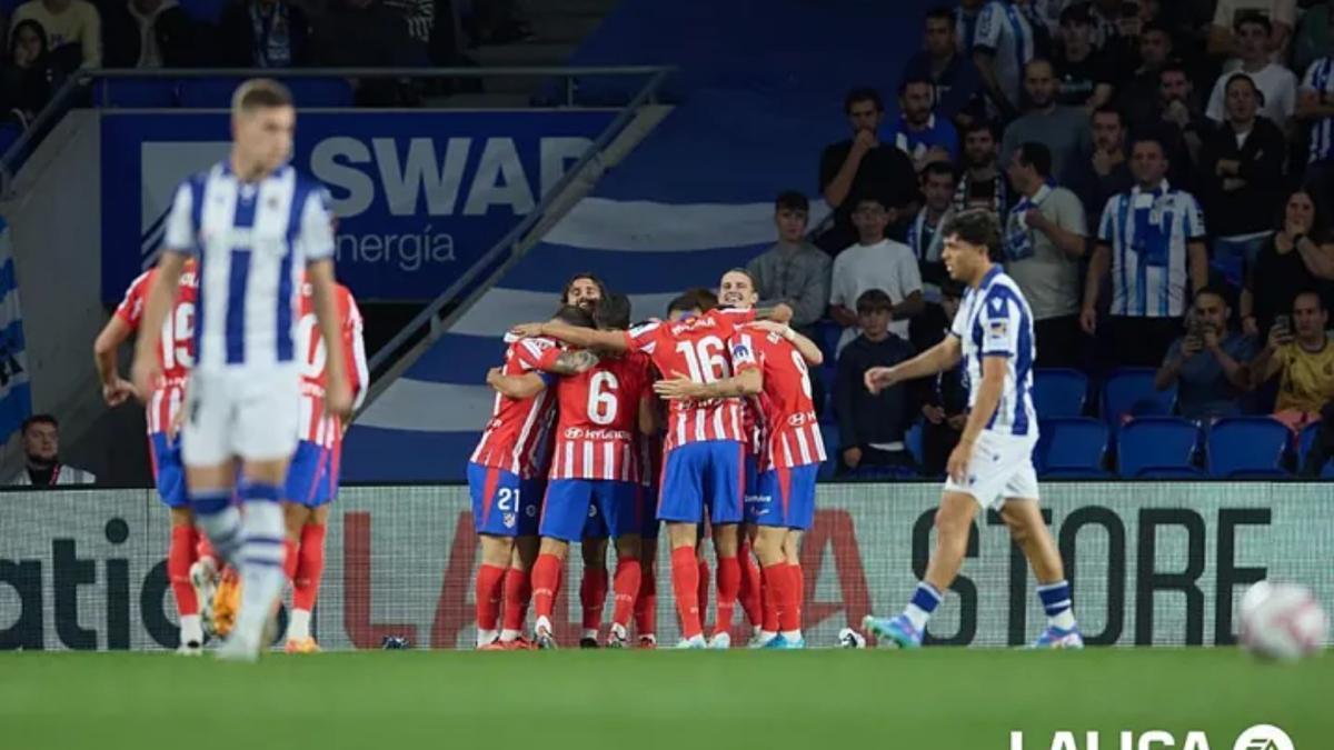 El Atlético, intratable para la Real en LaLiga
