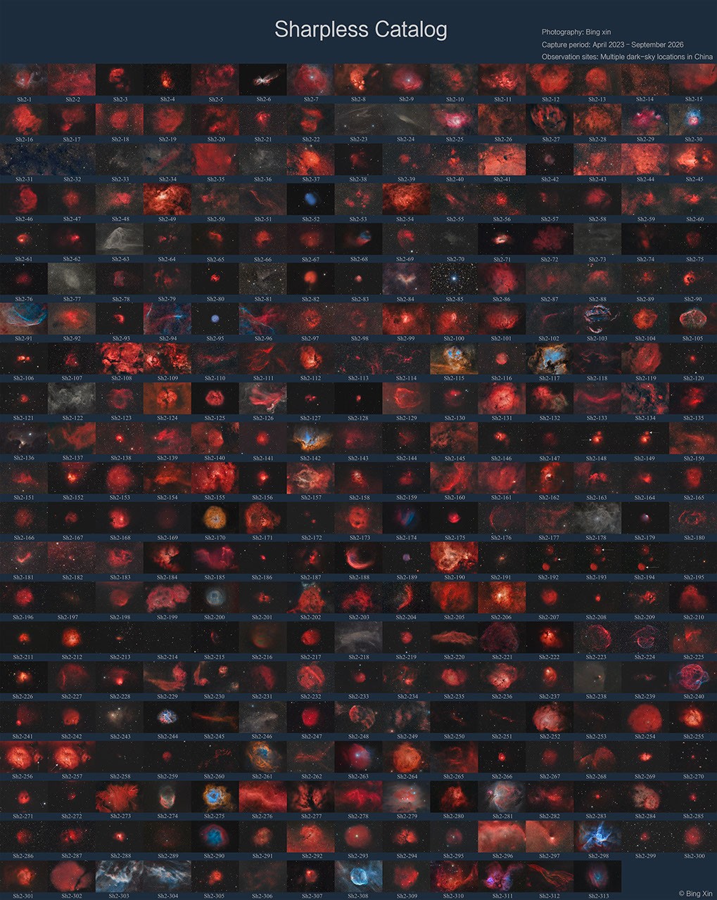 APOD: 2026 October 2 – The Complete Sharpless Catalog: 313 Nebulas