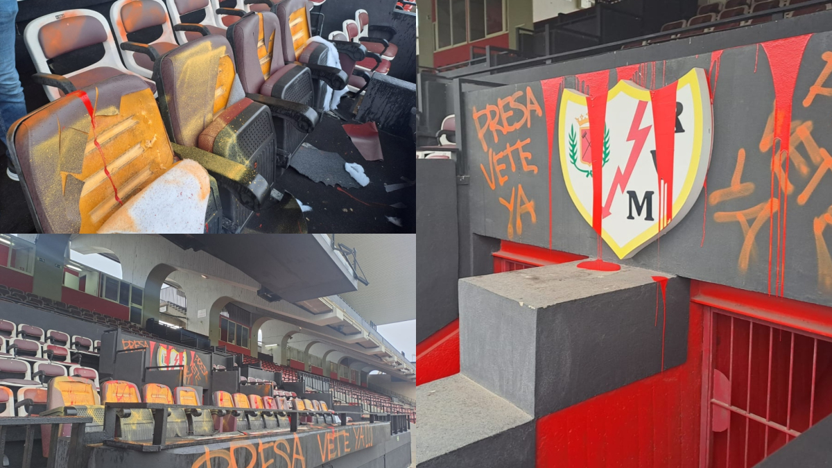 Asaltan el Estadio de Vallecas y vandalizan el palco