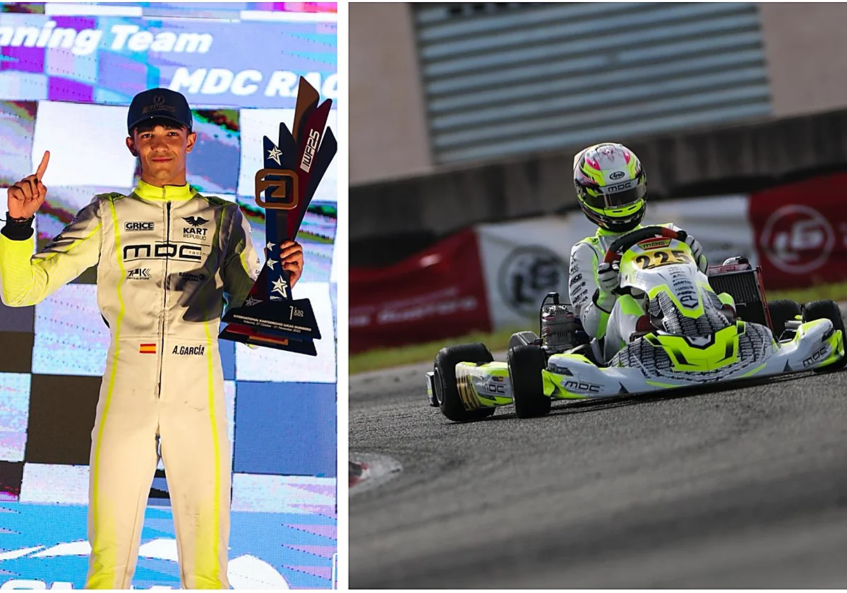 Aarón García, un malagueño en la cima mundial del karting