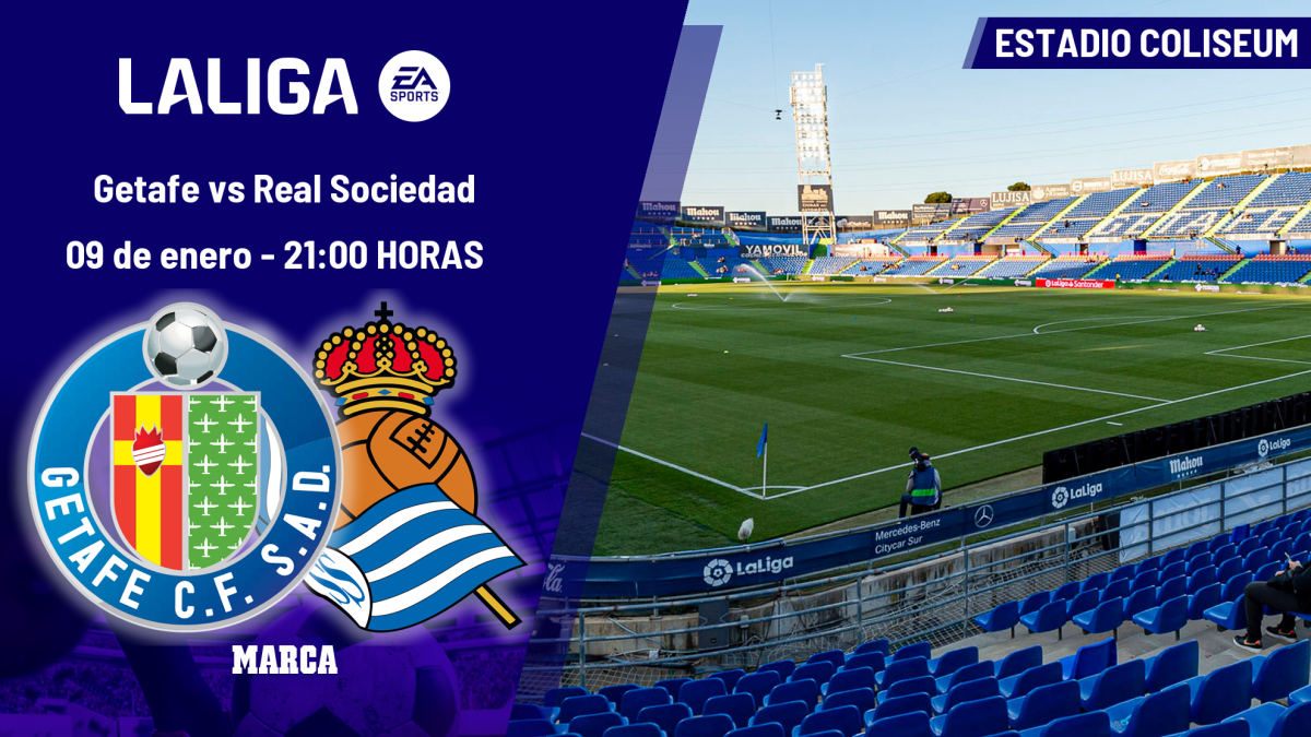 Getafe - Real Sociedad: horario y dónde ver hoy en TV y canal del partido de LaLiga EA Sports