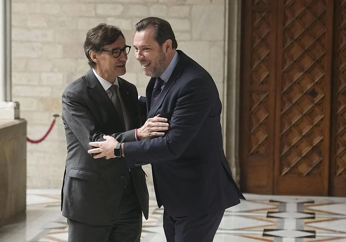 Salvador Illa y Óscar Puente formalizan la nueva empresa mixta de Rodalies