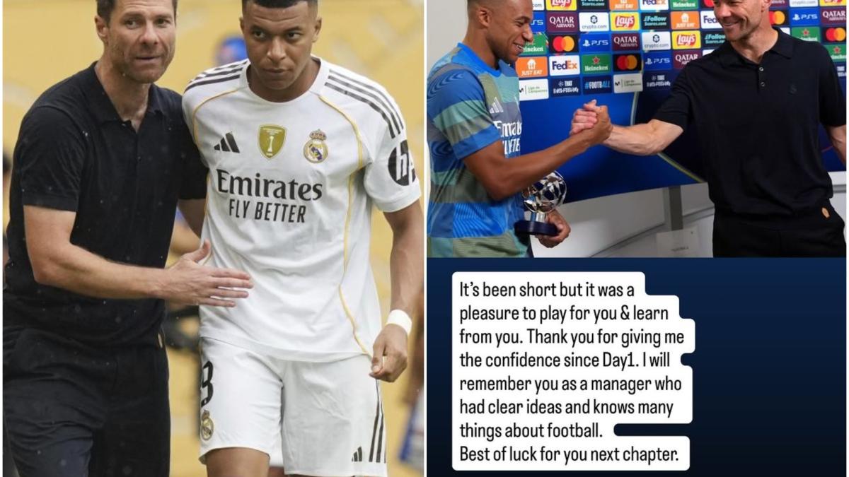El adiós de Mbappé a Xabi Alonso: "Te recordaré como un entrenador que sabe mucho de fútbol"