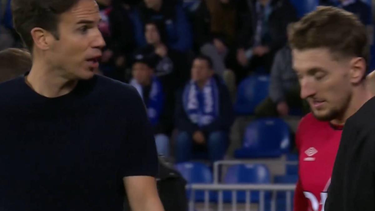 Balliu, cambiado en el minuto 40 e Iñigo se lo explica: "Tú te rompes .... ¿y qué hacemos?"