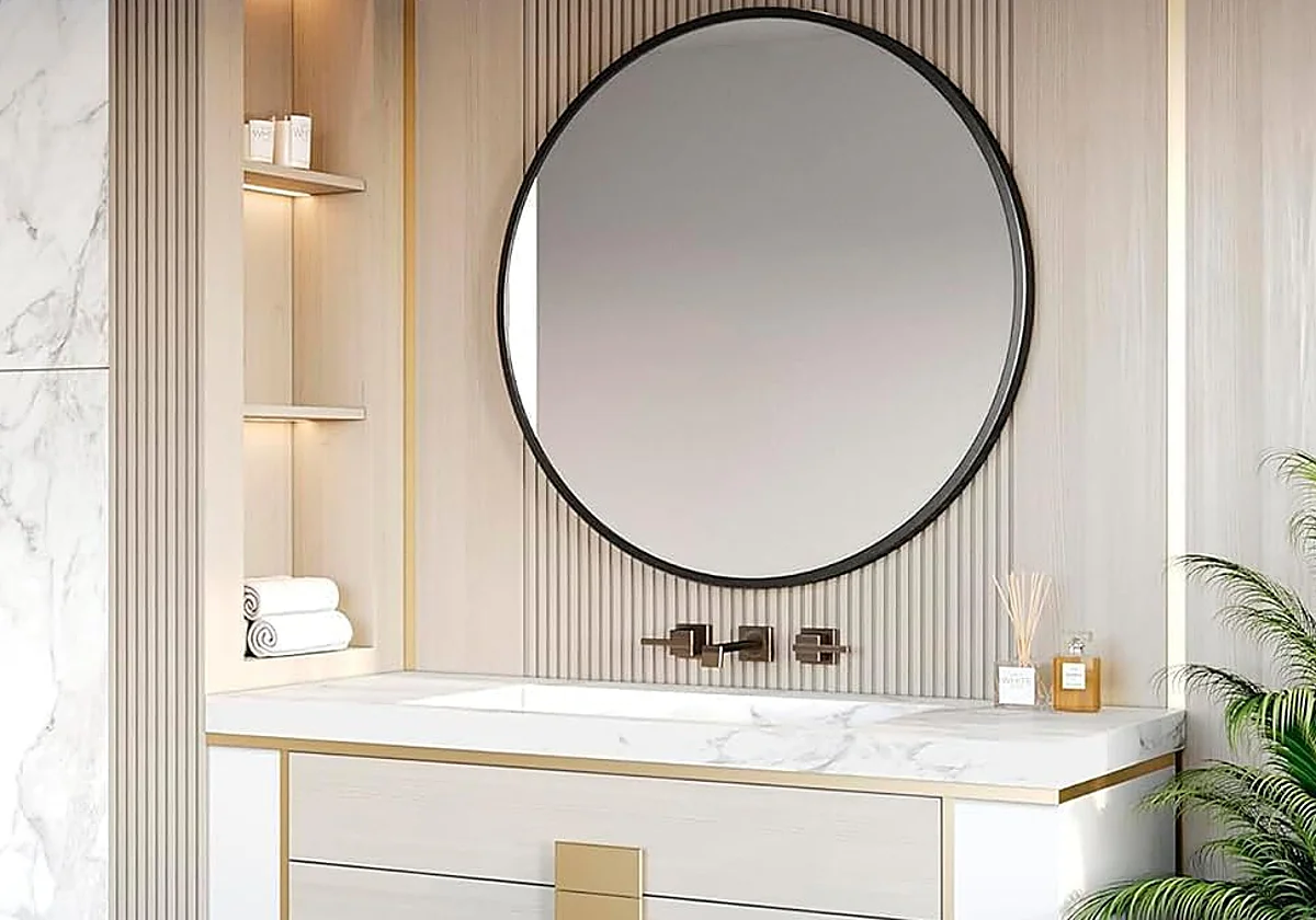 Espejos resistentes y modernos para decorar tu baño con estilo
