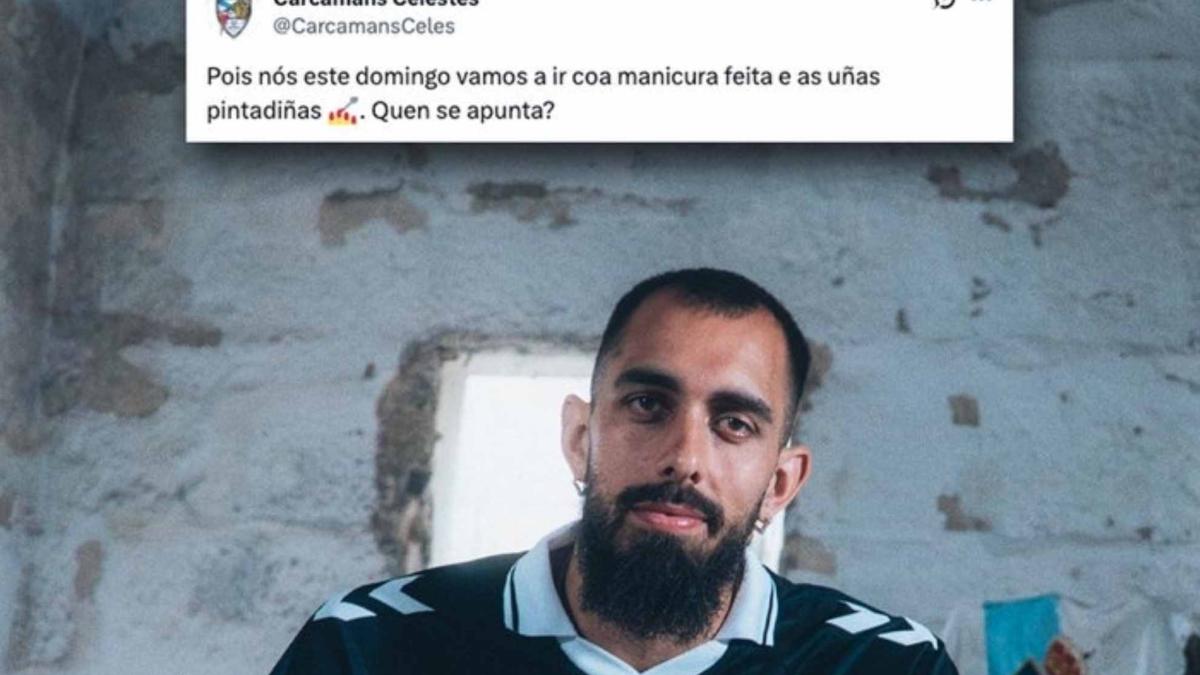 A Balaídos con las uñas pintadas en apoyo a Borja Iglesias