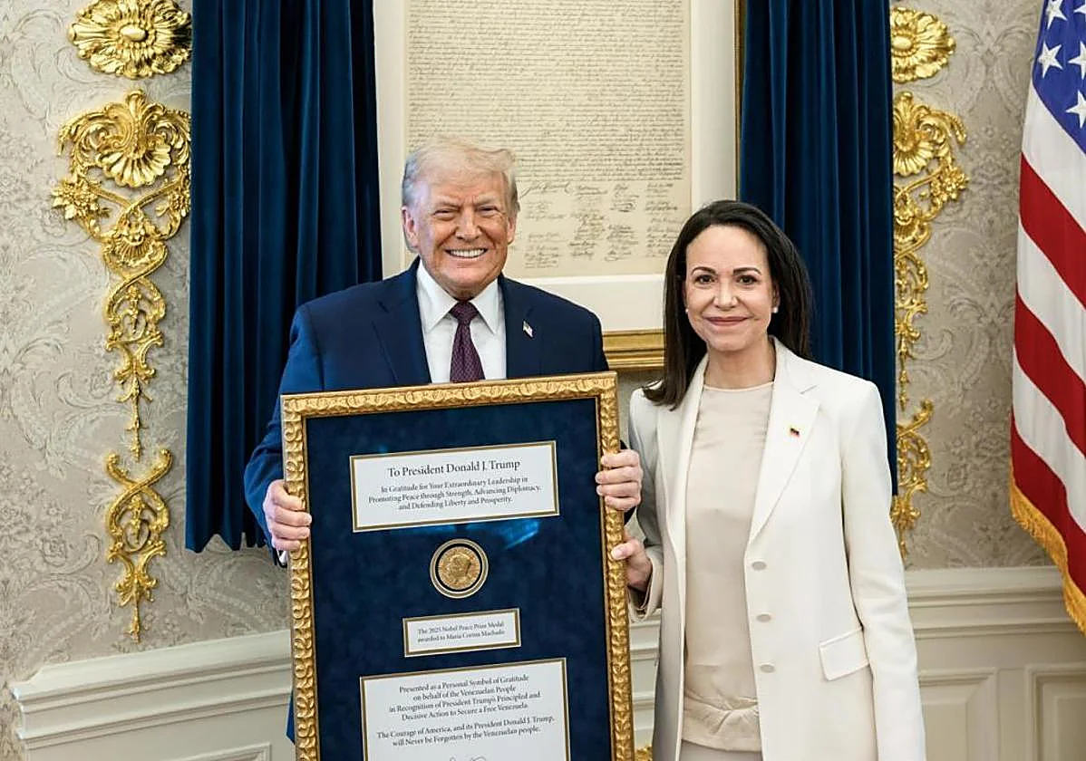 María Corina Machado trata de ganarse a Trump ofreciéndole el Premio Nobel de la Paz