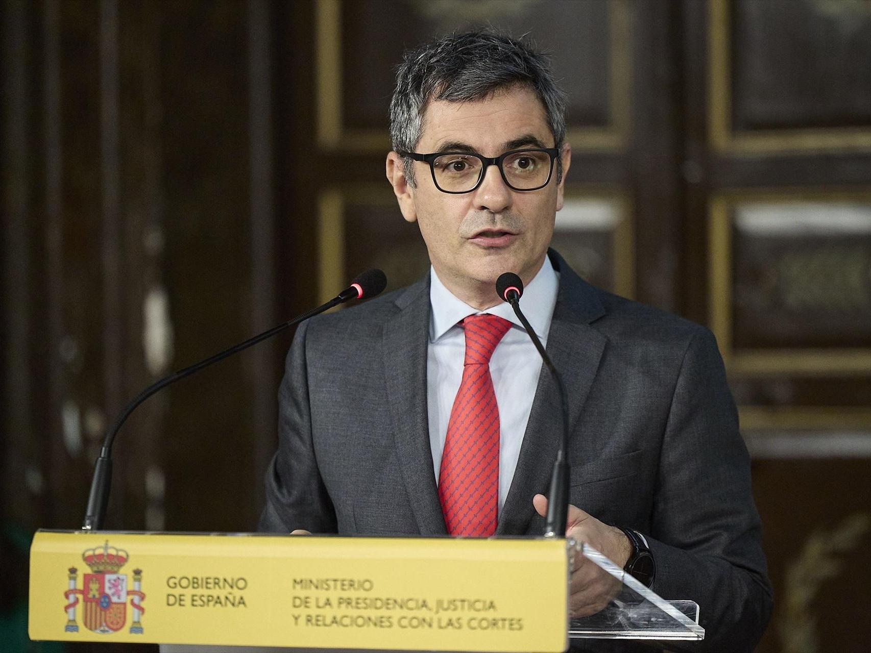 El PP pide la comparecencia urgente de Bolaños para aclarar el "caos" causado por la Ley de Eficiencia en los juzgados