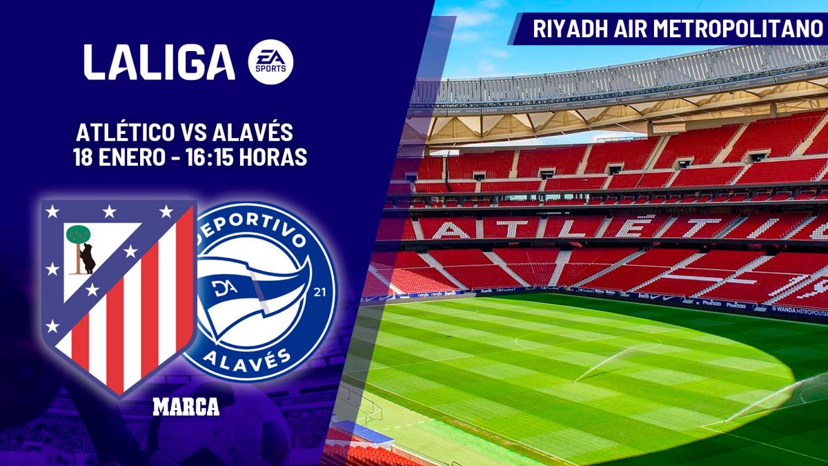 A qué hora es el Atlético de Madrid - Alavés: horario, dónde ver hoy en TV y canal del partido de LaLiga EA Sports