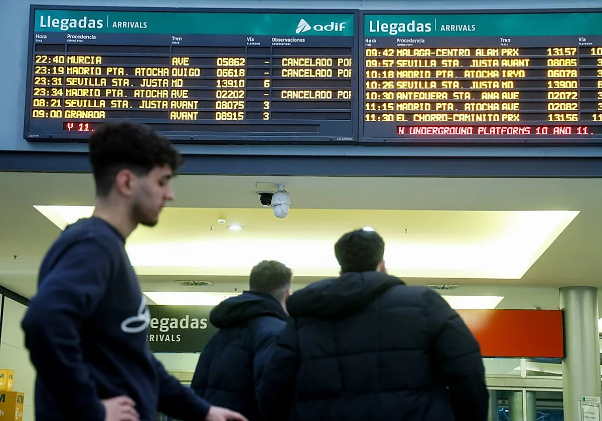 Suspendidos este lunes los trenes de alta velocidad desde Málaga por el accidente del Iryo