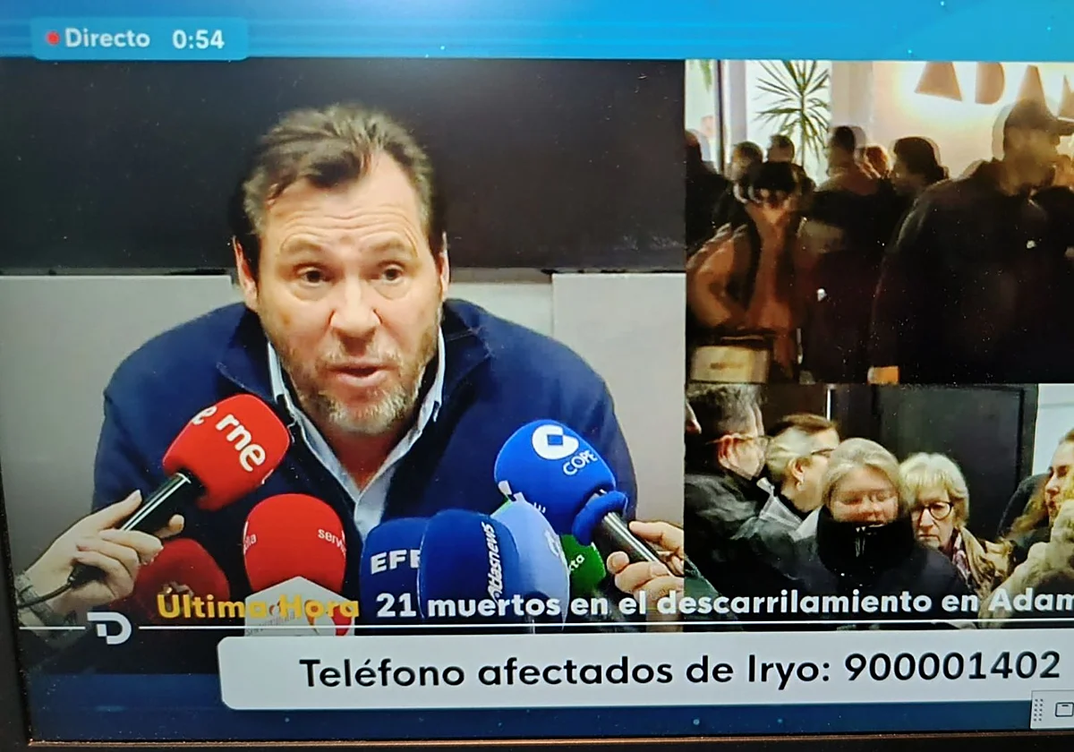 Óscar Puente, ministro de Transportes: «Ha sido un accidente tremendamente extraño»