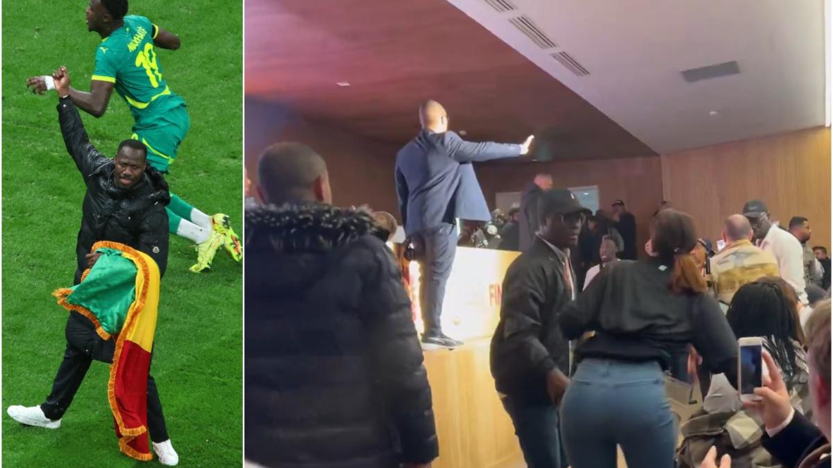 Máxima tensión en la sala de prensa: abucheos, gresca entre periodistas y el seleccionador de Senegal se marcha