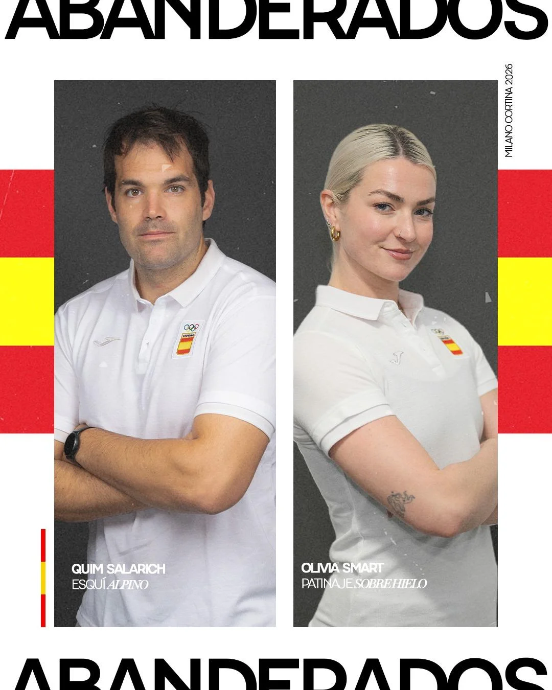 Olivia Smart y Quim Salarich, abanderados españoles en los Juegos de Milán-Cortina d'Ampezzo