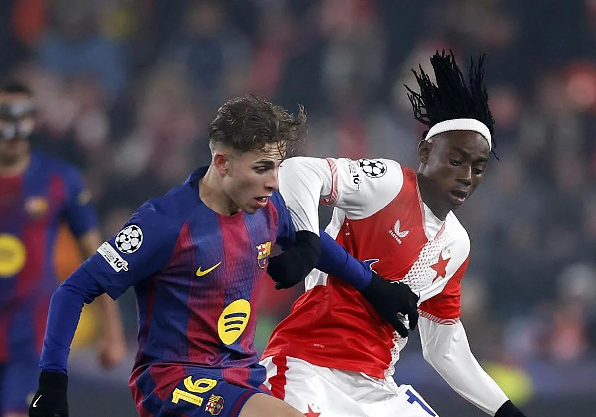 El Slavia se adelanta ante el Barça