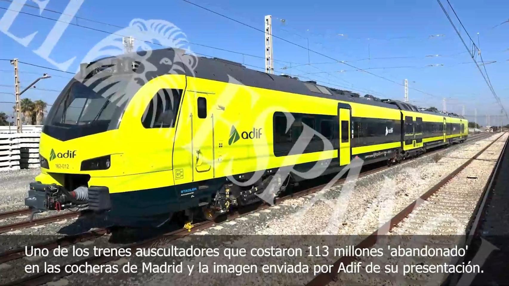 Adif tiene 'abandonados' desde hace dos años en las cocheras 4 de los 7 trenes que inspeccionan las vías buscando microrroturas