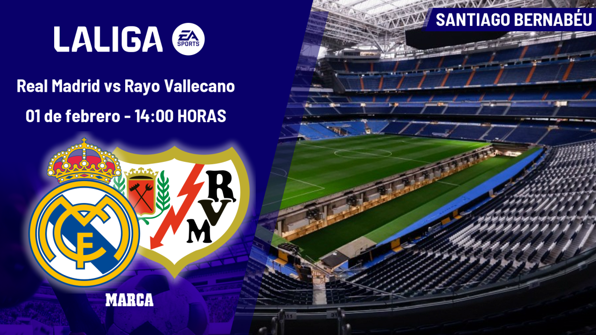Real Madrid - Rayo Vallecano: horario, dónde ver en TV y canal del partido de LaLiga EA Sports