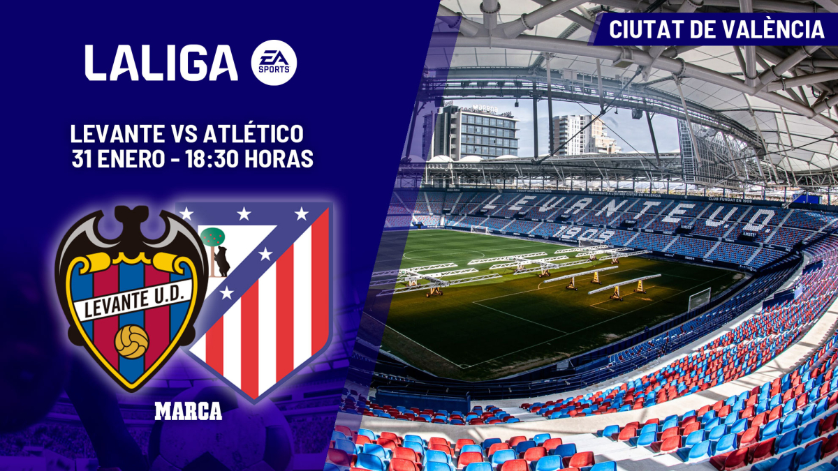 Dónde ver el Levante - Atlético de Madrid de LaLiga EA Sports hoy: a qué hora es, canal y TV del partido de la jornada 22