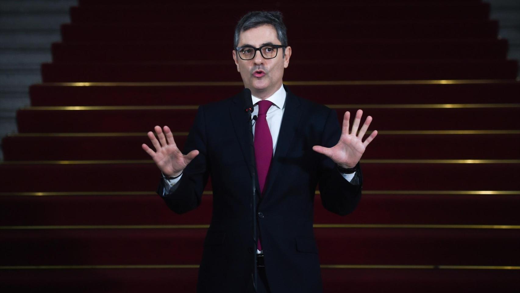 Bolaños tacha de "discurso político" las críticas de la presidenta del CGPJ y le afea que lo hiciera ante el Rey