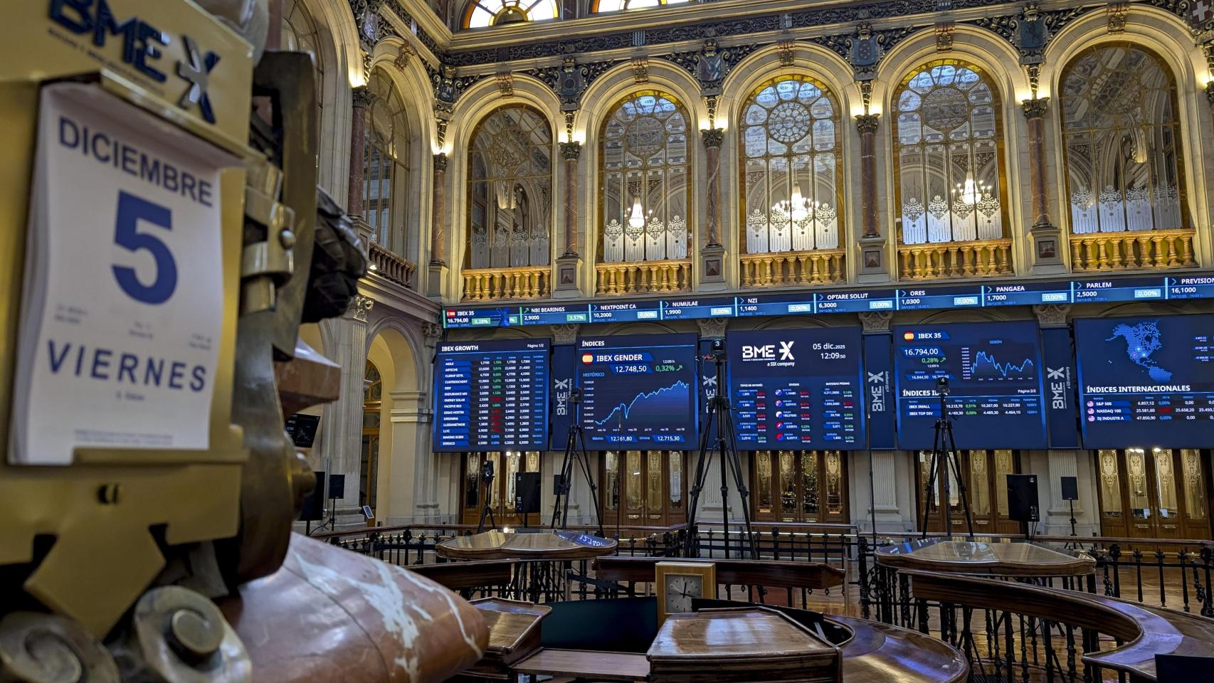 El Ibex 35 termina la semana bajo los 16.700 puntos y con una subida del 1,94% tras marcar máximos históricos