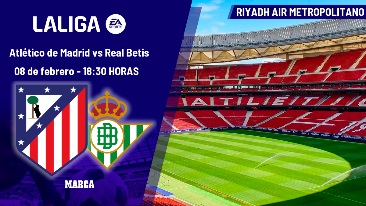 Atlético de Madrid - Betis: horario y dónde ver hoy por TV y online el partido de LaLiga EA Sports