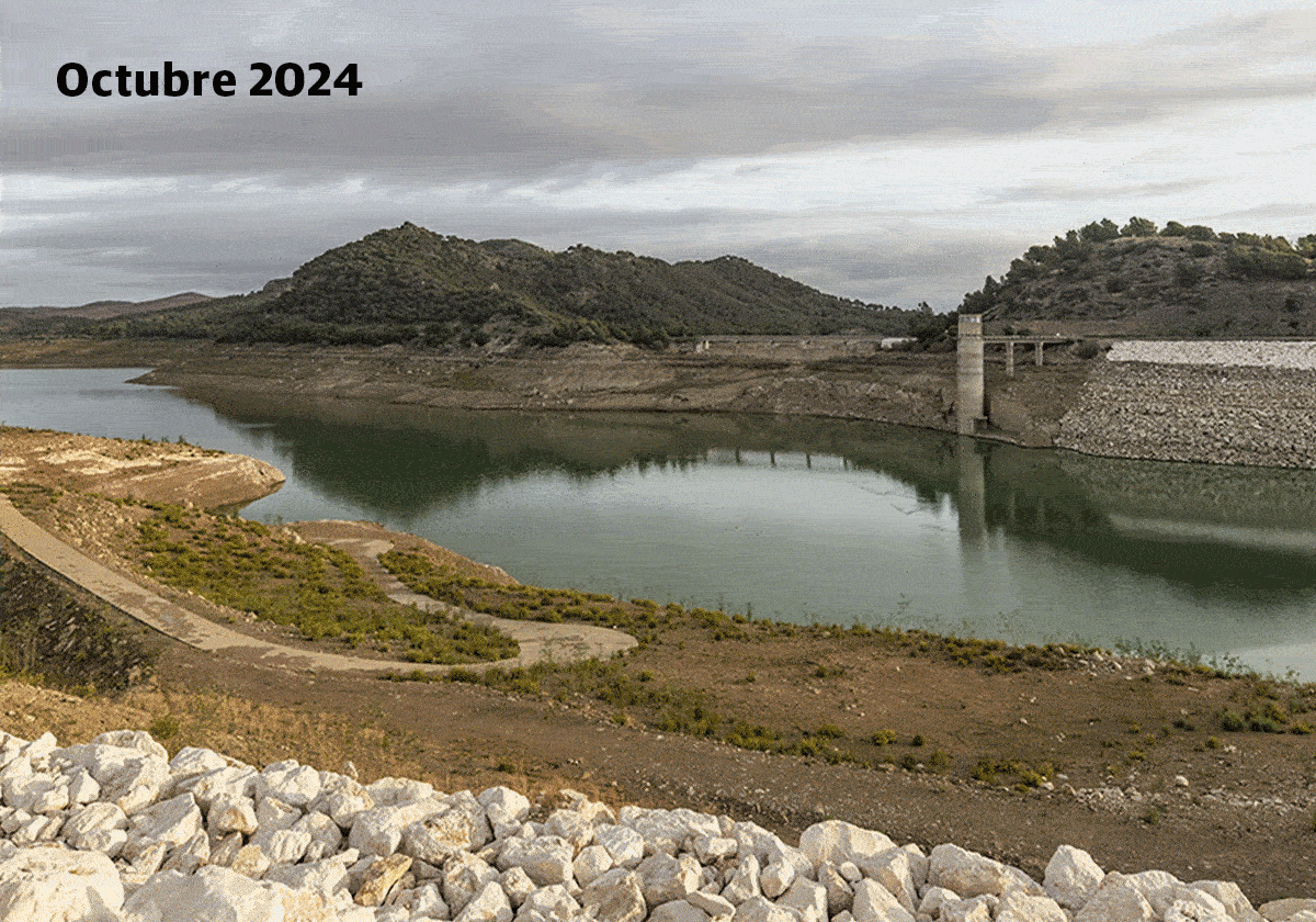 Los embalses del Guadalhorce, llenos por primera vez en trece años: fotos espectaculares del antes y el después