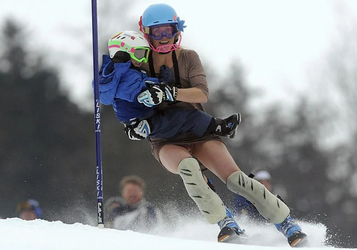 Madre, hijo y espíritu olímpico