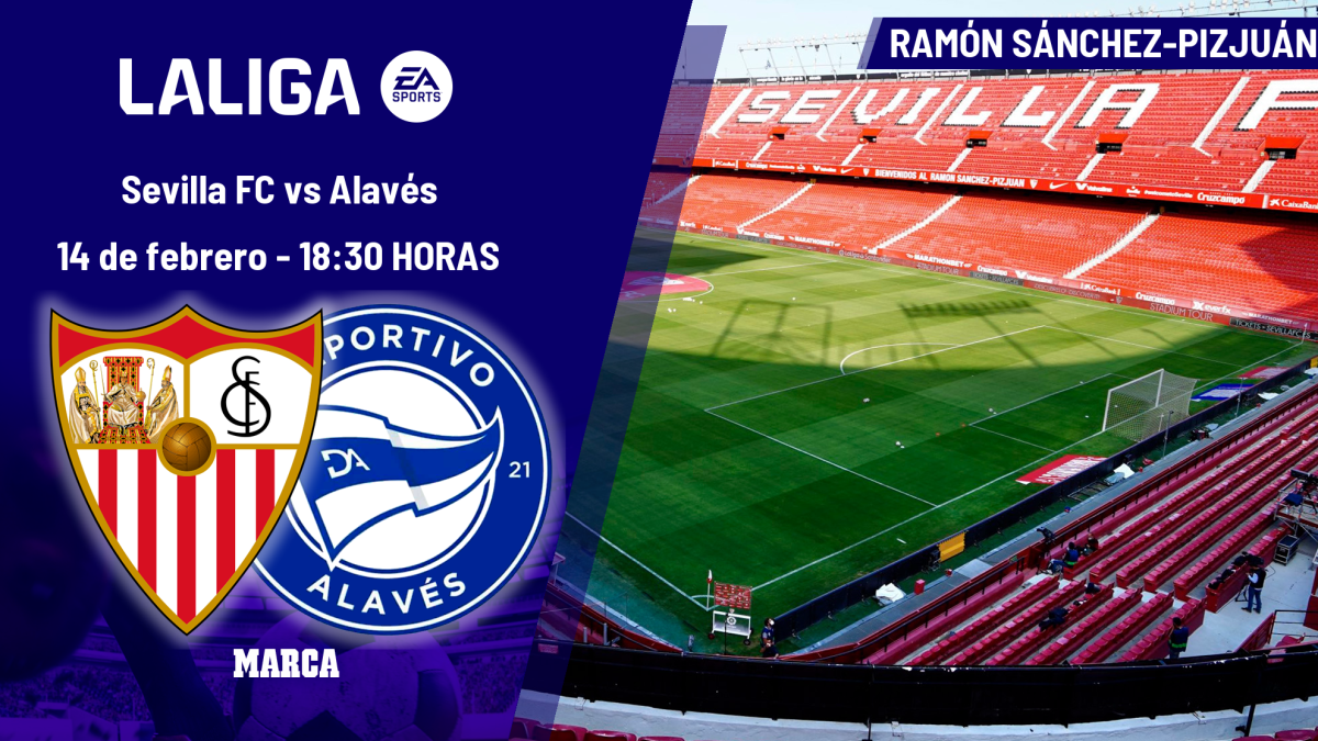 Sevilla - Alavés: horario y dónde ver hoy en TV y online el partido de la jornada 24 de LaLiga EA Sports