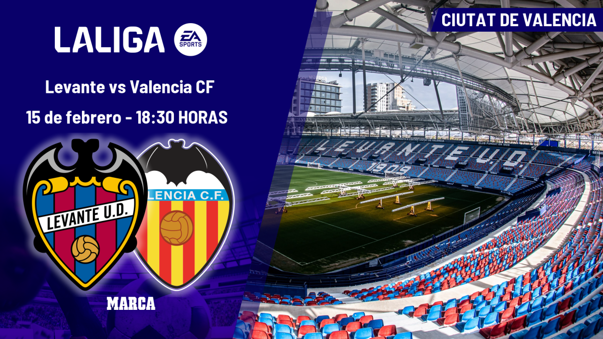 Levante - Valencia CF: horario, dónde ver en TV y canal del partido de LaLiga EA Sports