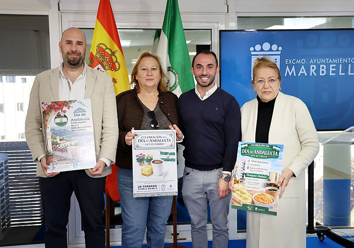 Baile, paella y comidas tradicionales en las celebración del Día de Andalucía de tres asociaciones vecinales de Marbella