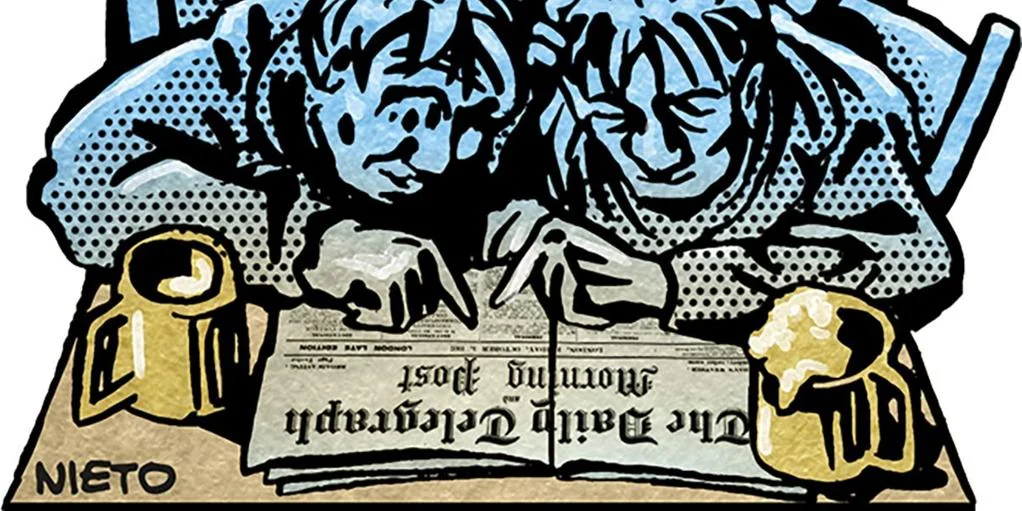 Mendigos bajo la lluvia