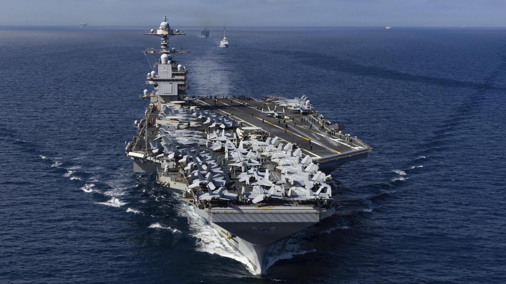 El mayor portaviones de EEUU cruza el Estrecho rumbo a Oriente Próximo para unirse a un eventual ataque contra Irán