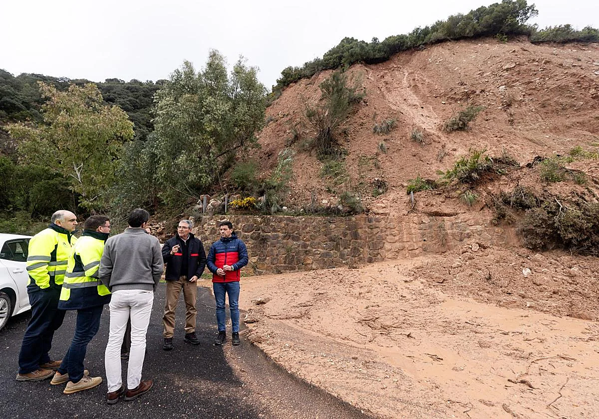 Primeras obras de emergencia de la Diputación en las carreteras de la provincia tras las lluvias: estas son las vías afectadas