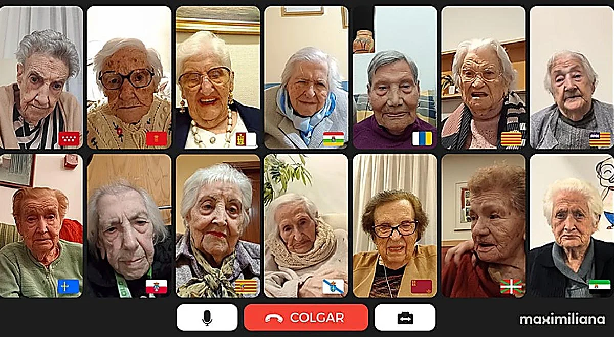 La videollamada de '1.700 años' entre 17 mujeres de toda España