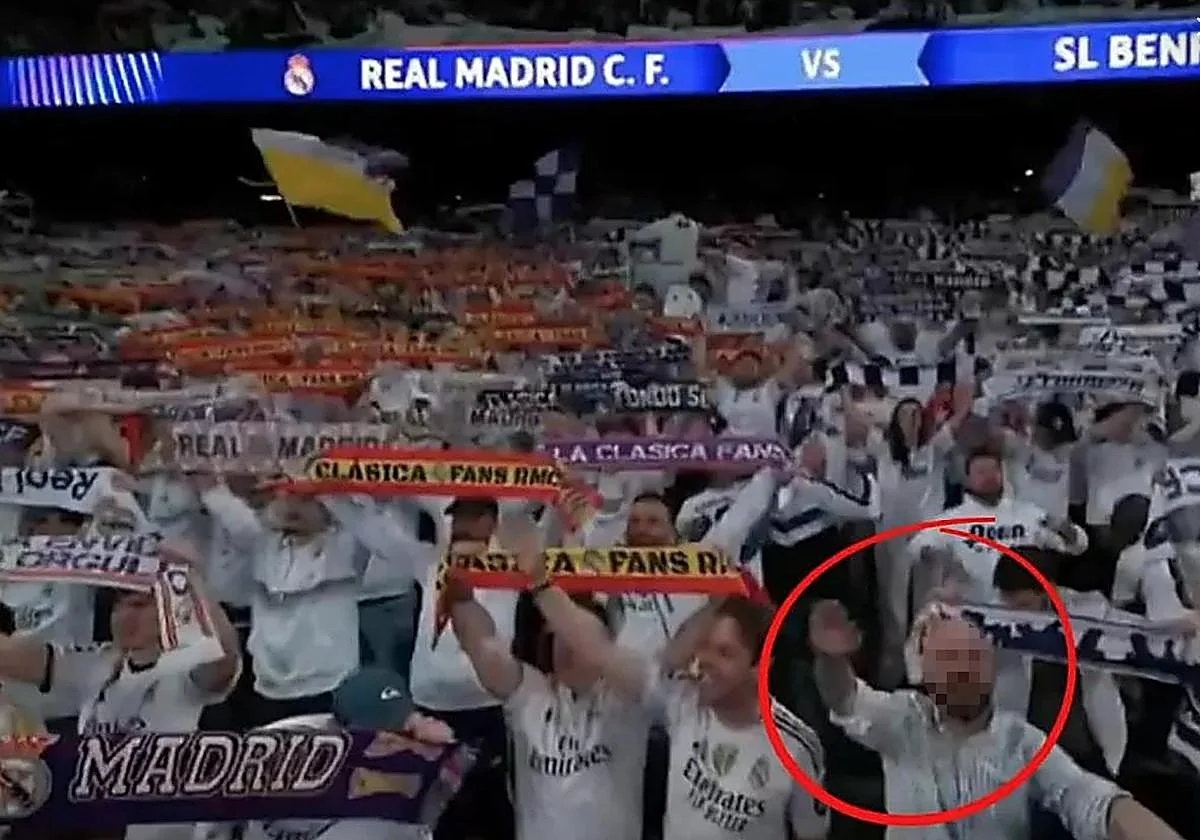 Expulsado del Bernabéu por hacer el saludo nazi en la Grada Fans