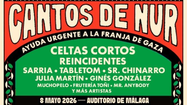 Entrada al concierto solidario «Cantos de Nur» el 8 de mayo