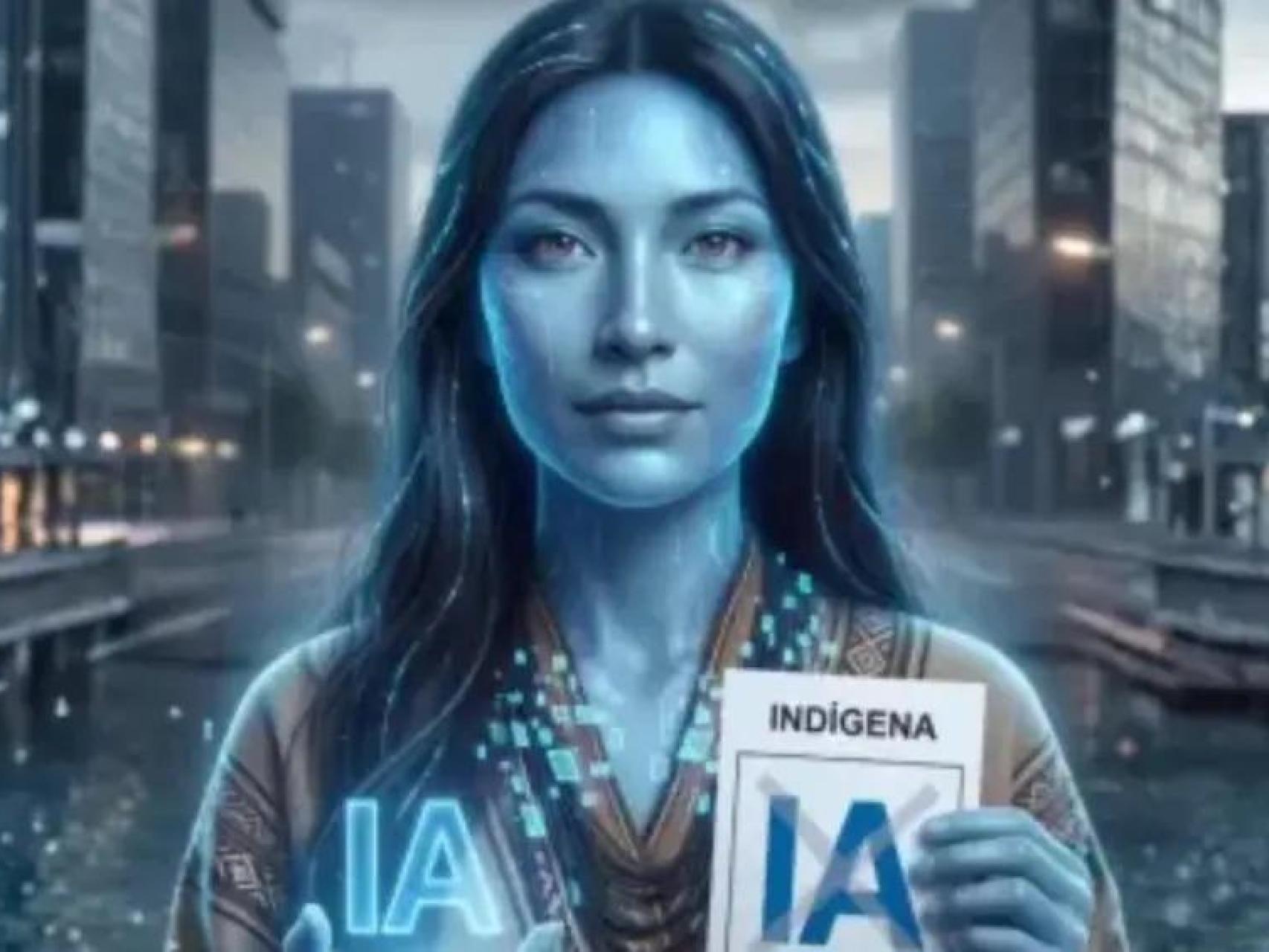 Gaitana, la candidata indígena a las elecciones legislativas de Colombia que no existe: "Vota por la inteligencia artificial"