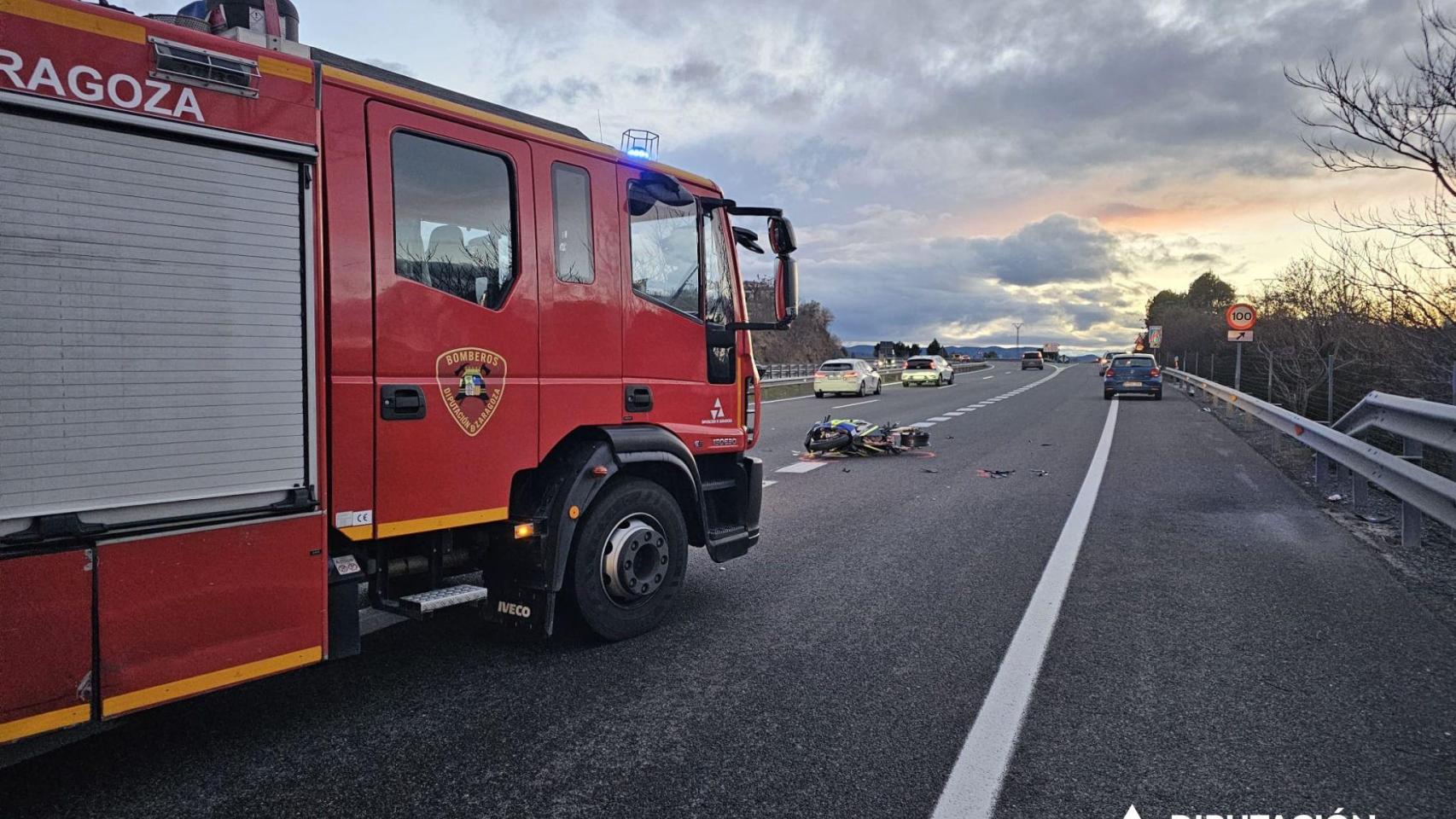 Muere un motorista en un accidente de tráfico en Calatayud: la Guardia Civil ya investiga las causas