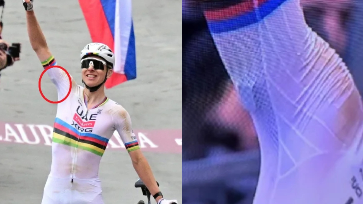 El misterio viral de Pogacar y su 'bulto tecnológico' en el brazo: enigma resuelto por el equipo UAE