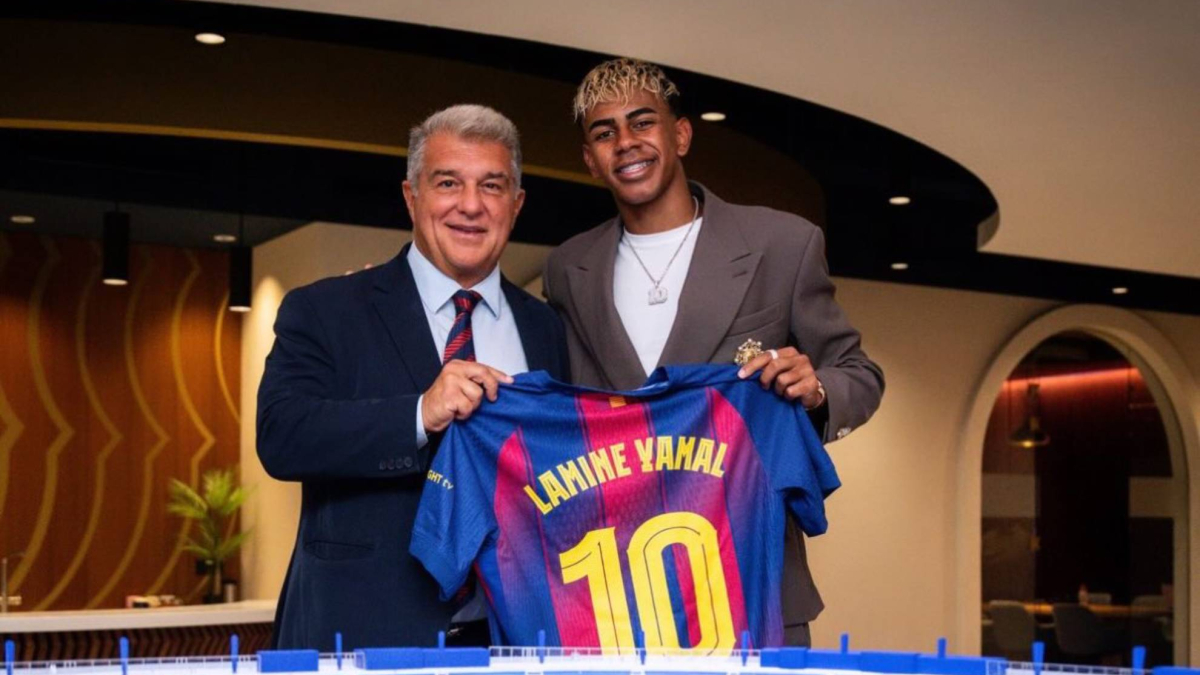 Lamine ya ha decidido candidato: foto con Laporta a un día de las elecciones