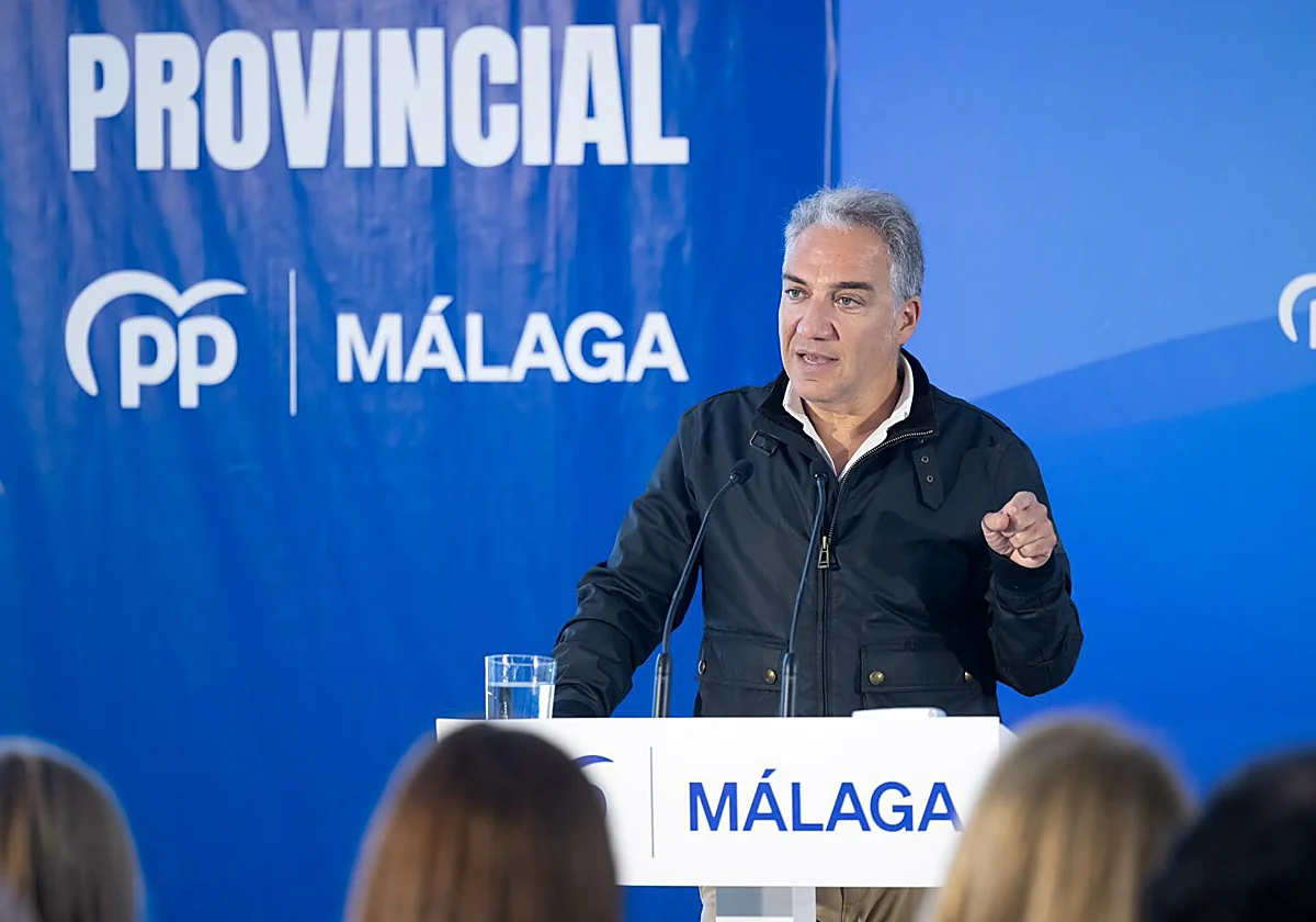 Elías Bendodo apela a los «socialistas honrados» para frenar un «Gobierno de corrupción, prostitución y machismo»