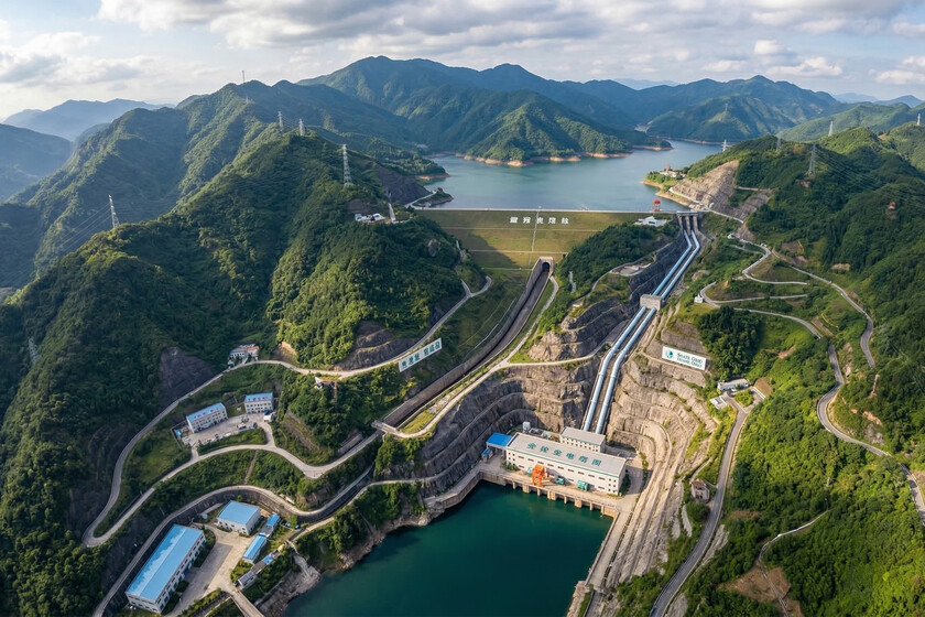 China ha batido récords expandiendo su capacidad eólica y solar. Ahora va a por todas con el almacenamiento hidroeléctrico por bombeo