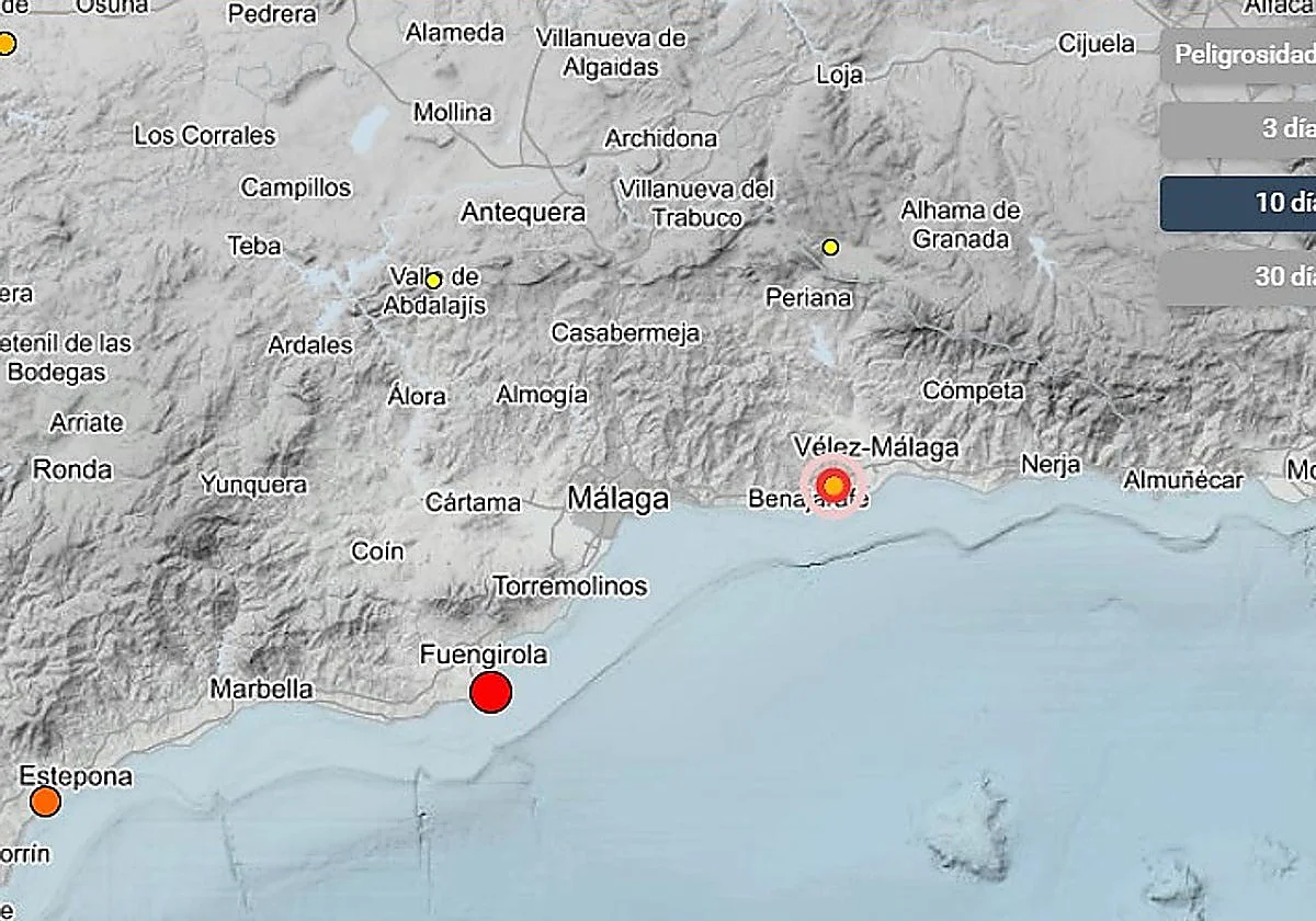 2.5-magnitude earthquake registered in Malaga province's Axarquia area