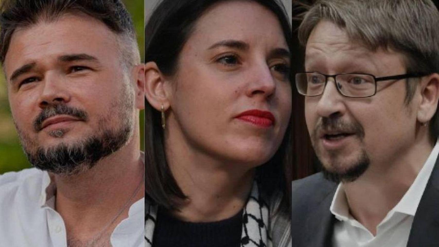 Irene Montero y Rufián, juntos en un acto sobre la unidad de la izquierda: "Daremos la batalla y salimos a ganar las elecciones"