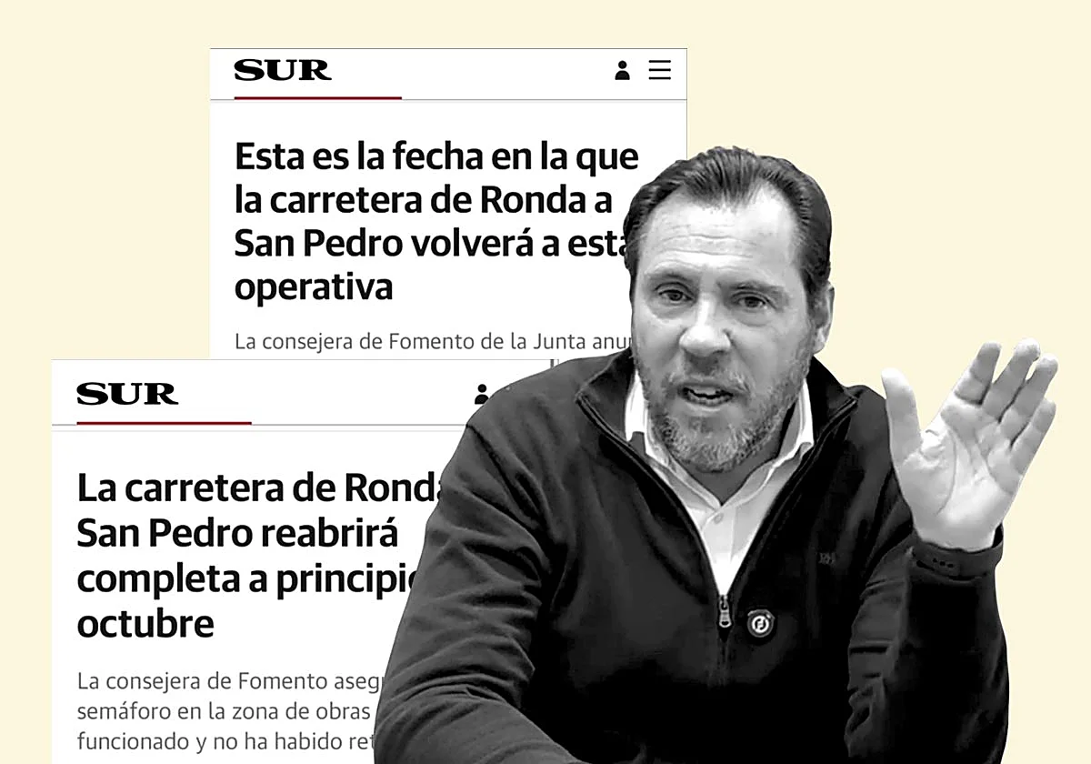 Puente niega cualquier autocrítica en el talud de Álora: «Tardaremos lo que humanamente se pueda»